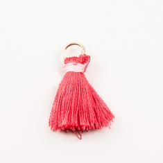 Tassel Red with Tying White 3cm