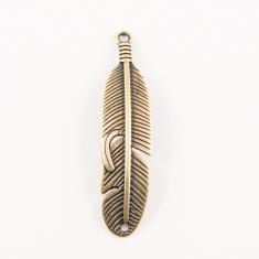 Metal Feather Bronze (4.5x1.1cm)