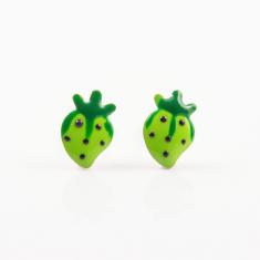 Earrings Strawberry Green