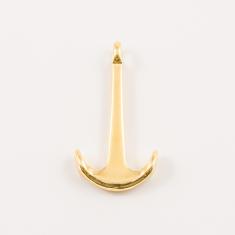 Gold Plated Metal Anchor (3.8x2cm)