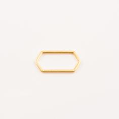 Gold Plated Outline Polygon (2.2x1.1cm)