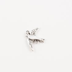 Metal Swallow Silver (2.2x1.7cm)