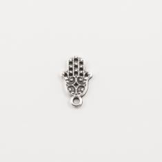 Metal Hand of Hamsa Silver 1.5x1cm