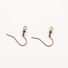 Earring Hooks Bronze 2.1x2cm