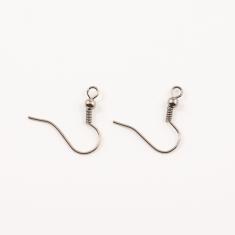 Earring Hooks Black Nickel 2.1x2cm