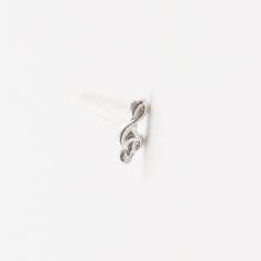 Nose Earring Silver "Treble Clef"
