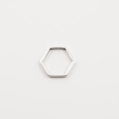 Metallic Outline Hexagon