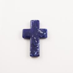 Ακρυλικός Σταυρός Μπλε 5.9x3.9cm
