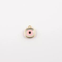Gold Plated Square Eye Gray-Pink