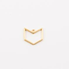 Gold Plated Metal Chevron 1.6x1.5cm