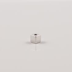 Metal Cube Silver (4mm)