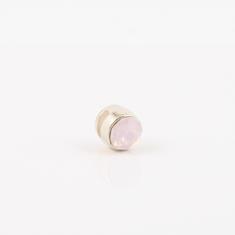 Silver Item Bezel Opal Pink (1cm)