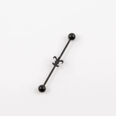 Earring Bar Black (4.4cm)