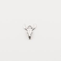 Metal Bull Silver (2x1.5cm)