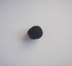 Lava type Bead Black (1x1cm)