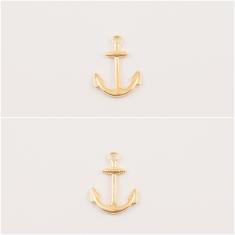Επίχρυση Ατσάλινη Άγκυρα (3.5x2.6cm)