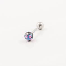Tongue Jewelery Butterfly Black-Blue