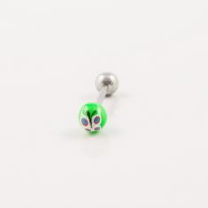 Tongue Jewelery Butterfly White-Green