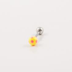 Tongue Jewelery Dots Pink-Yellow
