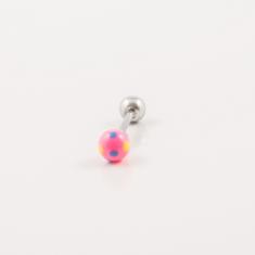 Tongue Jewelery Dots Multicolored Pink