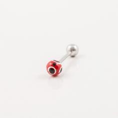 Tongue Jewelery Circles Black-Red