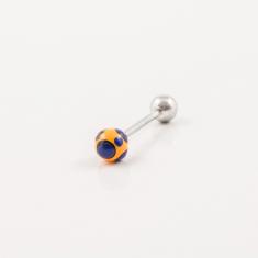 Tongue Jewelery Circles Orange-Blue