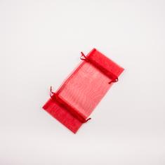 Πουγκί Οργαντίνας Κόκκινο (19x10cm)
