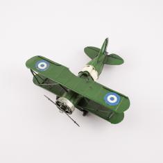 Miniature Airplane Khaki 16x13cm