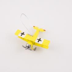 Μινιατούρα Αεροπλάνο Κίτρινο 10x9cm
