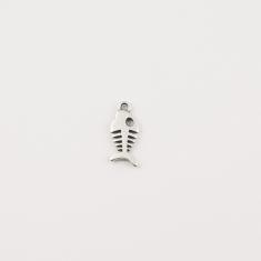 Metal Fishbone Silver 1.8x0.8cm