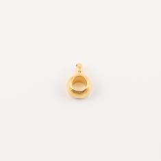 Gold Plated Grommet with Hoop 1x0.7cm