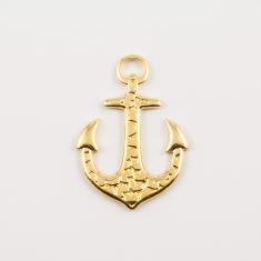 Gold Plated Metal Anchor 4.6x3.3cm