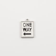 Μεταλλική Πινακίδα One Way (2.6x1.8cm)