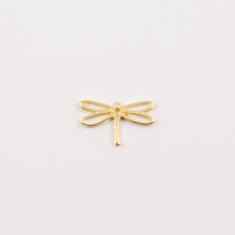 Gold Plated Metal Dragonfly 2.4x1.5cm