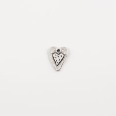 Metal Heart Silver 2.6x1.3cm