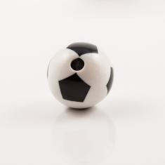 Χάντρα Μπάλα Ποδοσφαίρου Λευκή 2cm