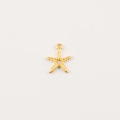 Gold Plated Metal Starfish 1.8x1.4cm