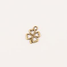 Metal Four Leaf Clover Bronze 1.3x1.2cm