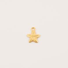 Gold Plated Metal Starfish 1.6x1.3cm