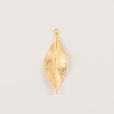 Gold Plated Metal Leaf (4.8x1.6cm)