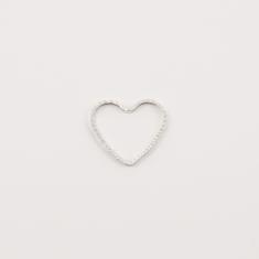 Heart Outline Silver 2.2x2cm