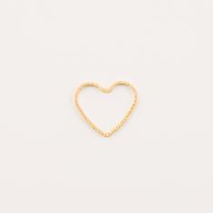 Gold Plated Heart Outline 2.2x2cm