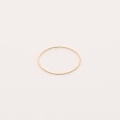 Gold Plated Oval Outline 2.7x1.8cm