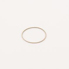 Oval Outline Bronze 2.7x1.6cm