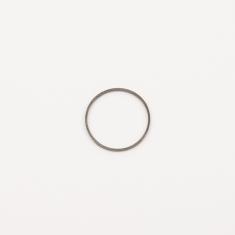 Circle Outline Black Nickel 2cm