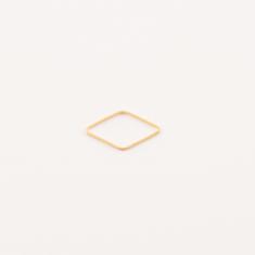 Gold Plated Rhombus Outline 1.7x1cm