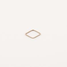 Rhombus Outline Bronze 1.7x1cm