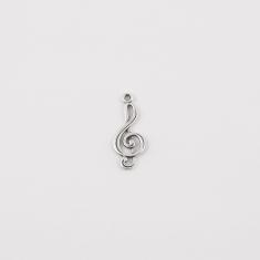 Treble Clef Silver (2.6x1.1cm)