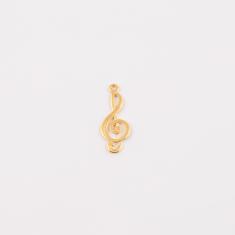 Gold Plated Treble Clef (2.6x1.1cm)