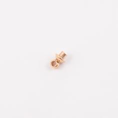 Metal Hoop Pink Gold 1x0.7cm